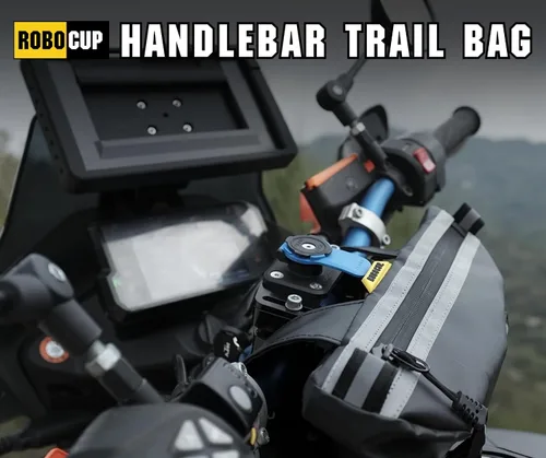 Miniatura 3 de ROBOCUP Bolsa de Manillar para Motocicletas de Aventura, Motos de Cross, ATV, eBikes Almacenamiento de 2L para Herramientas, Teléfono, Llaves