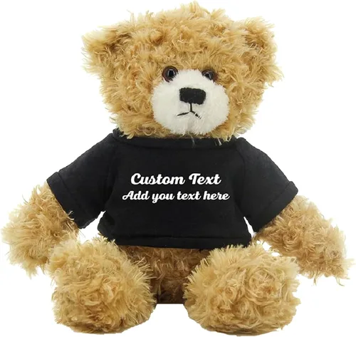 Oso Brandon beige personalizado – Juguete de peluche personalizado de 12 pulgadas – Regalo perfecto de oso personalizado para graduación, San