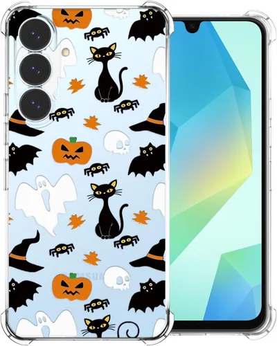 Miniatura 41 de Funda transparente de Halloween para Google 6a, con patrón de fantasma, funda protectora de TPU suave, delgada, a prueba de golpes, para niños