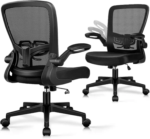 KLASIKA Sillas de escritorio de oficina con ruedas, silla ergonómica de malla con soporte lumbar de altura ajustable, silla giratoria para