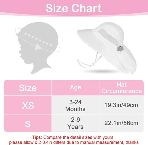 Miniatura 156 de Sombrero de sol para niños, protección UV, unicornio, verano, playa, jugar con ala ancha, solapa para el cuello para niñas y niños