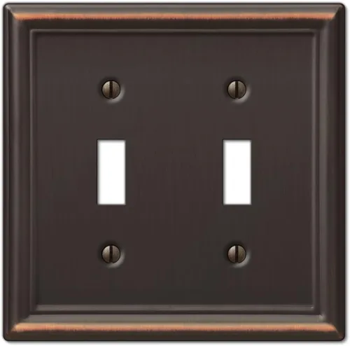 Miniatura 21 de Amerelle 149R4DB - Placa de pared Chelsea, 4 interruptores de palanca, acero, bronce envejecido, paquete de 1