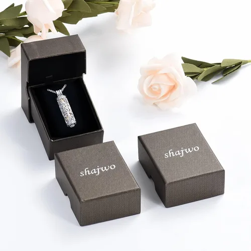 Miniatura 48 de shajwo Joyería de cremación cilíndrica, collar de cenizas de urna del árbol de la vida para mujeres y hombres, vial de cremación de cenizas