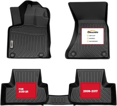 orealtrend Alfombrillas de Suelo Negras Forros de Repuesto para Audi Q5 / SQ5 2009-2017 Resistentes para Todo Tipo de Clima Protector Delantero y