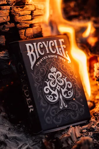 Miniatura 5 de Bicycle Cinder - Juego de cartas premium, lámina de humo plateado, 1 baraja
