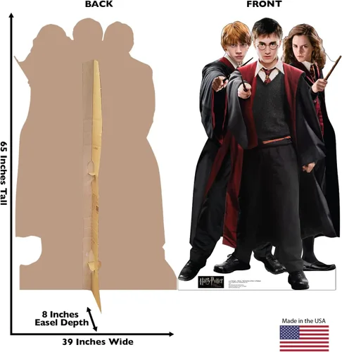 Miniatura 2 de Cardboard People Harry, Hermione & Ron in Robes - Soporte de cartón de tamaño real - Harry Potter y la Orden del Fénix