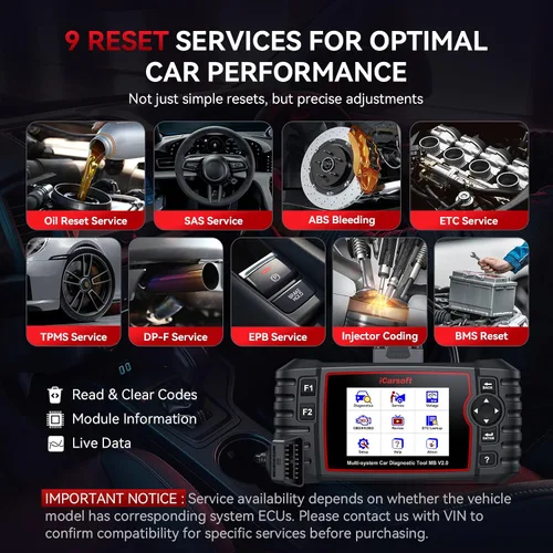 Miniatura 4 de iCarsoft MB V2.0 para escáner Mercedes Benz OBD2, herramienta de diagnóstico de sistema completo, 8 reinicios Auto VIN