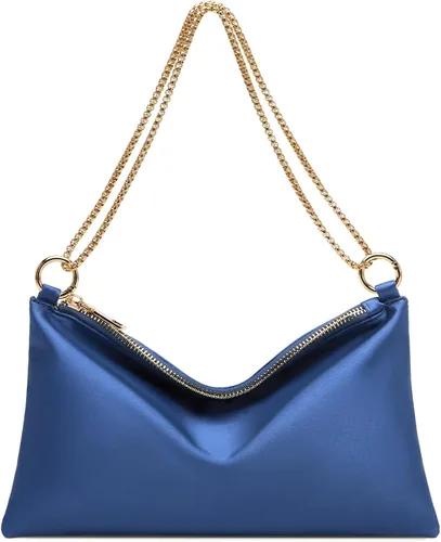 Miniatura 15 de oscaurt Bolso de noche para mujer, cartera de hombro de satén para graduación, compromiso, cóctel, fiesta, boda