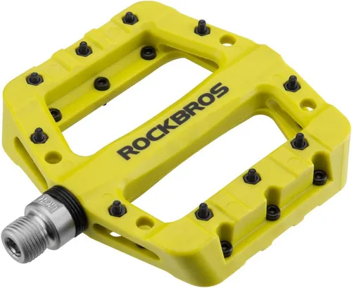 Miniatura 14 de ROCKBROS Pedales MTB Pedales de bicicleta de montaña Pedales de plataforma de bicicleta de fibra de nailon ligero para BMX MTB 9/16