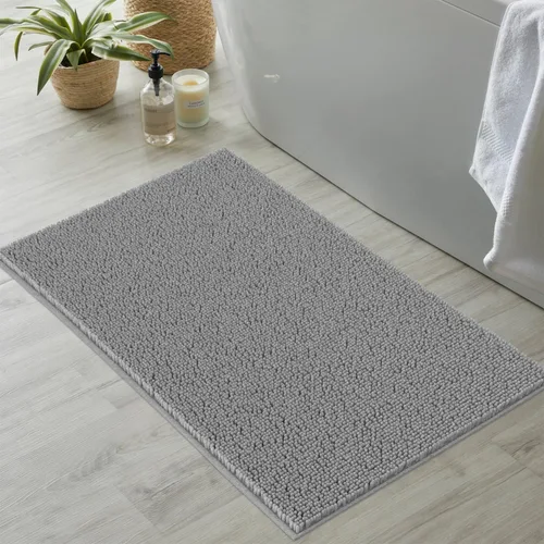 Miniatura 114 de LuxUrux Tapete de microfibra afelpada, de felpilla extrasuave, pelo largo de 1 pulgada, muy absorbente, para baño o ducha, lavar y secar a máquina