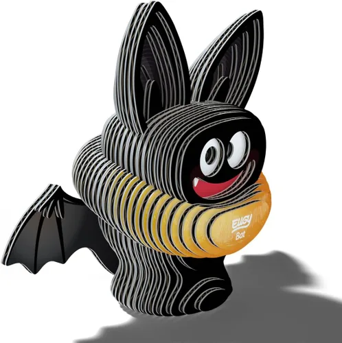 Miniatura 7 de Eugy Rompecabezas 3D de murciélagos, 31 piezas, ecológico, juguete educativo para niños, niñas y niños a partir de 6 años