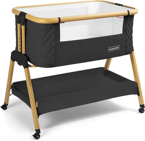 Moisés de bebé 3 en 1 con ruedas, cama portátil para bebé con 7 alturas ajustables y colchón de espuma, cuna de noche para recién nacidos y bebés