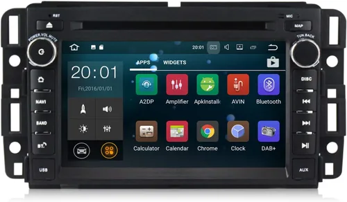 Miniatura 3 de Android 10.0 Radio de coche 7 pulgadas doble DIN pantalla táctil reproductor de DVD para GMC Chevy Silverado 1500 2012 en Dash Navigation Quad Core