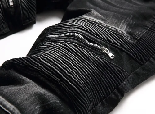 Miniatura 6 de AITITIA Jeans de motociclista de ajuste regular para hombre