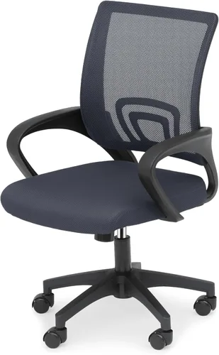 Miniatura 11 de Silla de oficina ergonómica, silla de escritorio de malla con soporte lumbar y asiento ancho (capacidad de 300 libras) altura ajustable, ruedas Negro