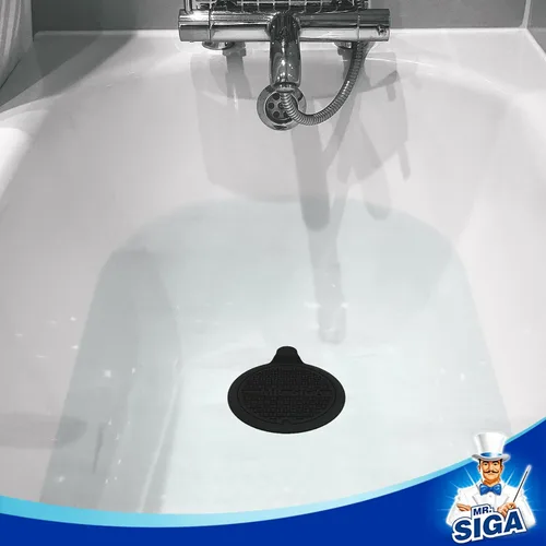 Miniatura 4 de MR.SIGA Tapón de silicona para bañera, tapón de drenaje para ducha, fregadero, 5.1 pulgadas de diámetro, negro, paquete de 3