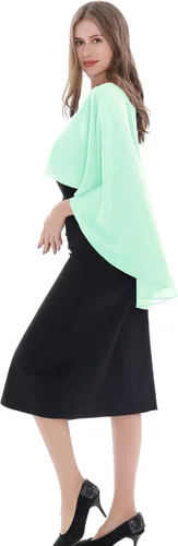Miniatura 5 de Chales y envolturas para vestidos de noche para mujer, chal suave de dama de honor, capa de gasa, cubierta de boda
