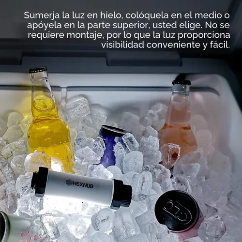 Miniatura 5 de HEXNUB Caja de Conservadora con Luz, Impermeable, Luz LED Recargable Compatible con YETI, RTIC, ORCA, Ninja, Igloo, Coleman, Base Magnética, Ideal