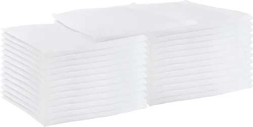 Miniatura 22 de Arkwright Servilletas de tela para restaurante, (paquete de 25) servilletas de poliéster hilado con bordes con dobladillo, ideal para cenas, bodas