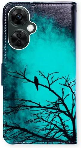 Miniatura 7 de Bcov Funda para Oneplus Nord N30 5G, diseño de pájaro negro y verde con tapa para teléfono con ranura para tarjeta y soporte para OnePlus Nord N30 5G