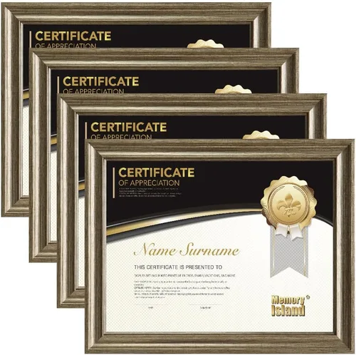 Miniatura 11 de Memory Island Marcos para documentos de 8.5 x 11, juego de 4 marcos de certificados para pared o mesa, marcos de diploma para premio de grado