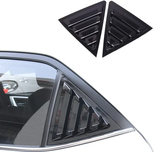 2 rejillas de ventana laterales traseras de acrilonitrilo butadieno estireno (ABS) para ventilación de aire, persianas para decoración exterior,