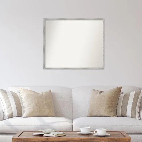 Miniatura 735 de Amanti Art Espejo de baño blanco para sobre el fregadero, 32 x 45 pulgadas, espejo de tocador rectangular blanco esbelto, marco de madera moderno