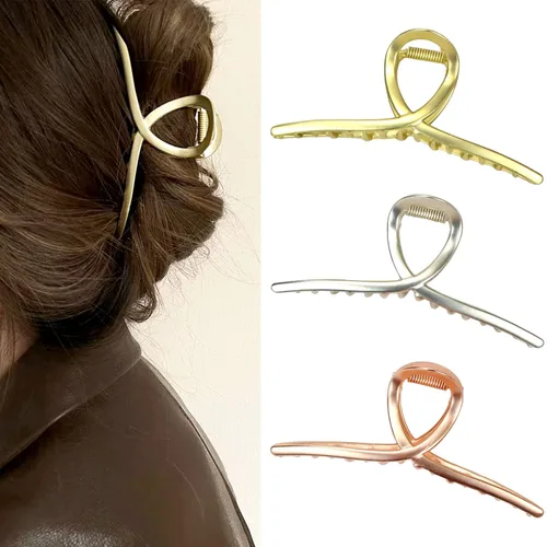 Miniatura 12 de Pinzas para el cabello grueso, paquete de 4 pinzas de gelatina extra grandes para mujeres, accesorios para el cabello de 4.75 pulgadas para mujeres