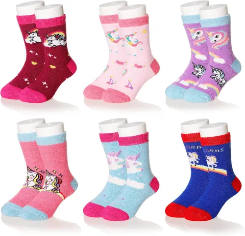 Miniatura 43 de Eocom 6 pares de calcetines de invierno cálidos de lana para niños y niñas