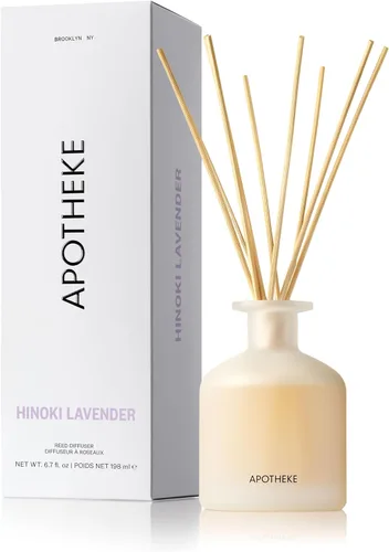 Miniatura 11 de Apoteke Difusor de Aroma Esencial con Varillas de Ratán de Lujo para el Hogar, Menta Silvestre y Hiedra - 6.7 Fl Oz de Aceite Esencial