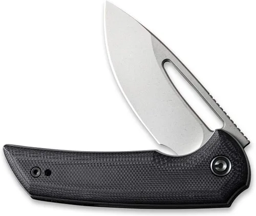 Miniatura 3 de CIVIVI Odium - Cuchillo plegable pequeño – Hoja D2 negra lavada a la piedra de 2.65 pulgadas, mango G10, pivote de rodamientos de bolas, cuchillo