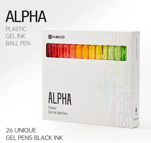 Miniatura 2 de Kaco 26 bolígrafos de gel, tinta negra, punta fina de 0.020 in, secado rápido, escritura suave, suministros de oficina estéticos (juego de 26 piezas)