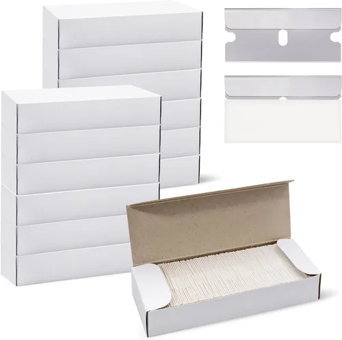 1200 cuchillas de afeitar de un solo filo, cuchillas industriales de repuesto de borde recto, cortador de caja de raspador de pintura de vidrio,