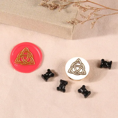 Miniatura 3 de sello de cera con nudo celta Triquetra - sello de cera con nudo de trinidad símbolo de infinidad de amor - amuleto de buena suerte - brujería