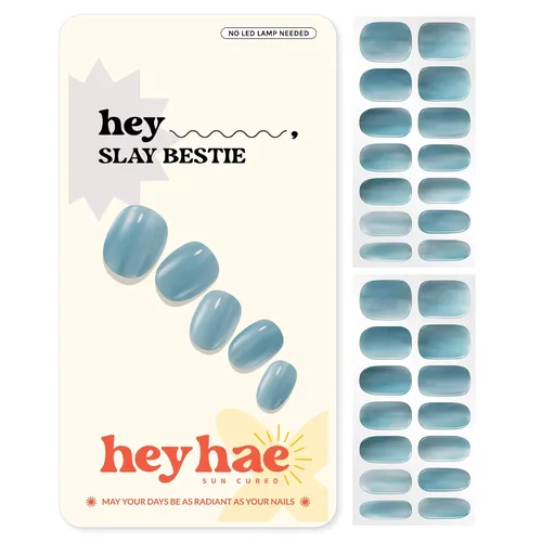 Miniatura 23 de Heyhae Paquete surtido de tiras de uñas de gel semicuradas (paquete de 4) No necesita lámpara LED Fácil de aplicar y quitar, calidad de salón