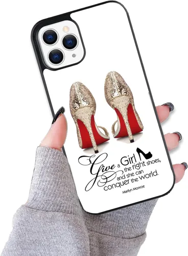 Miniatura 4 de Fundas de teléfono para niñas para iPhone 17 16 15 14 13 12 11 Pro Max Plus Air Mini, "Give a Girl the Right Shoes and She Can Conquer the World