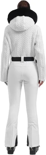 Miniatura 128 de GSOU SNOW Traje de esquí para mujer, traje de nieve delgado de una pieza, chaqueta de nieve, impermeable, resistente al viento, deportes al aire