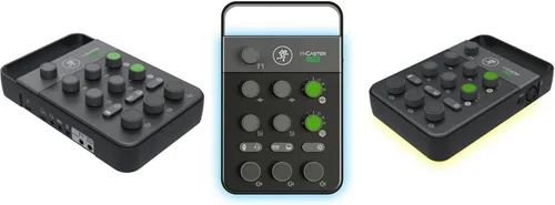 Miniatura 2 de Mackie M-Caster - Mezclador de transmisión portátil en vivo con micrófono EM91C y auriculares MC-100 sobre la oreja y altavoz de barra de sonido
