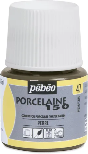 Miniatura 26 de Pebeo Porcelaine 150 - Pintura para porcelana de alto brillo a base de agua, botella de 45 ml - Negro abismo Abismo Negro