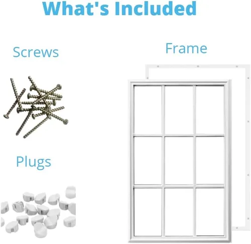 Miniatura 5 de Kit de reemplazo solo para marco de puerta de entrada - ¡El vidrio NO está incluido! (9 Lite para vidrio de 1/2", 22" x 36")