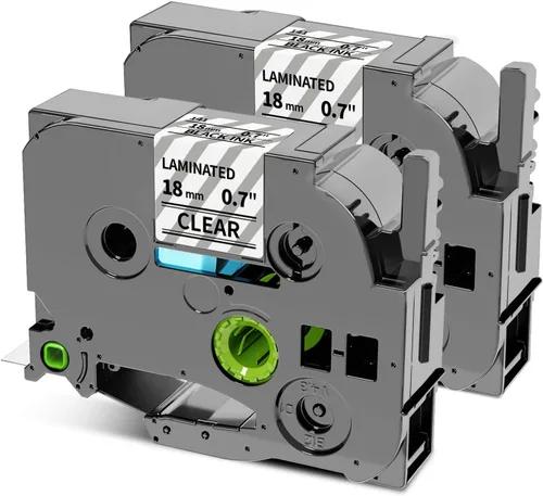 Miniatura 9 de Repuesto para cinta Brother Label Maker Clear TZ de 0.472 in 0.47 pulgadas, cinta de etiquetas Ptouch negra sobre transparente TZe-131 TZe131 P