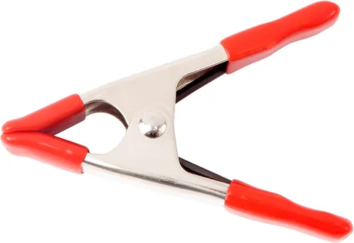 WORKPRO W032006 Abrazadera de resorte de acero, 1 pulgada, paquete individual | Puntas recubiertas de PVC de alta resistencia, sin marcas, asas