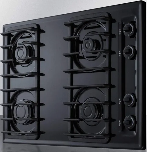 Miniatura 2 de Summit TTL053S - Placa de cocina a gas de 4 quemadores de 30 pulgadas, color negro