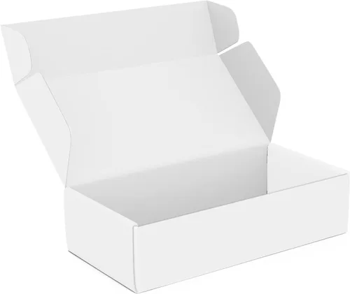 Paquete de 50 cajas de envío pequeñas de cartón, cajas de estraza, cajas de regalo (4 x 6 x 2 pulgadas, color blanco)