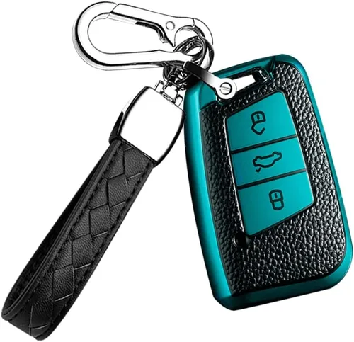 Miniatura 10 de Funda para llavero de automóvil con llavero para Volkswagen VW Atlas Golf Alltrack Jetta Passat Tiguan Arteon Funda para llave de coche Accesorios