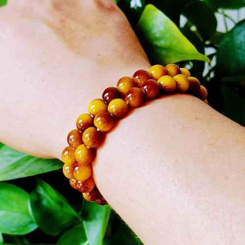Miniatura 30 de Pulseras de triple protección con piedra de ojo de tigre de obsidiana negra con hematita para hombres y mujeres, pulsera de piedra curativa