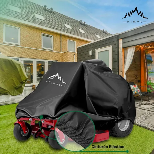 Miniatura 6 de Himal Outdoors Funda para cortacésped de giro cero, poliéster Oxford 600D resistente, protección UV, ajuste universal con cordón y bolsa