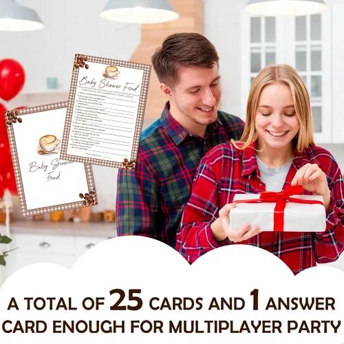 Miniatura 5 de Baby Feud - Juego de baby shower, estilo café, divertidas tarjetas de relleno para niños y niñas, decoración de mesa de fiesta de revelación