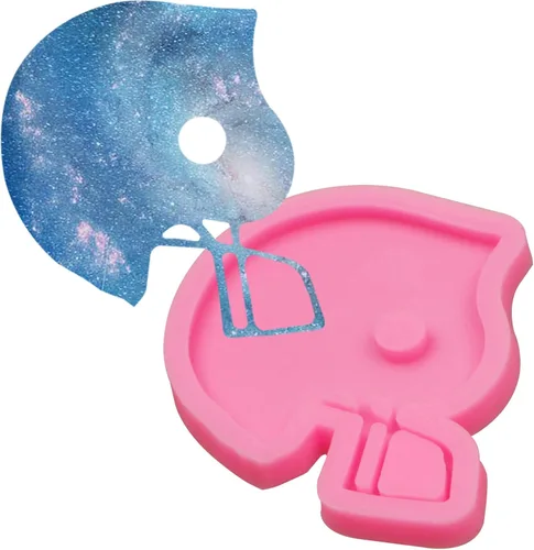 Miniatura 9 de Molde de silicona de béisbol para llavero de pelota deportiva, 6 unidades, cascos de voleibol de fútbol, megáfono, camiseta de resina, moldes