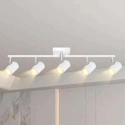 Miniatura 15 de BoostArea Kit de iluminación de pista de 2 luces, iluminación de pista LED con zócalo GU10, cabezales de luz flexiblemente giratorios, modernas